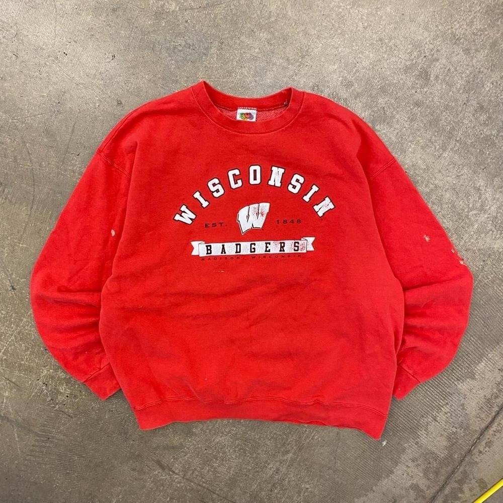 Vintage University of Wisconsin Badgers 2000s College Sportswear Crewneck XL